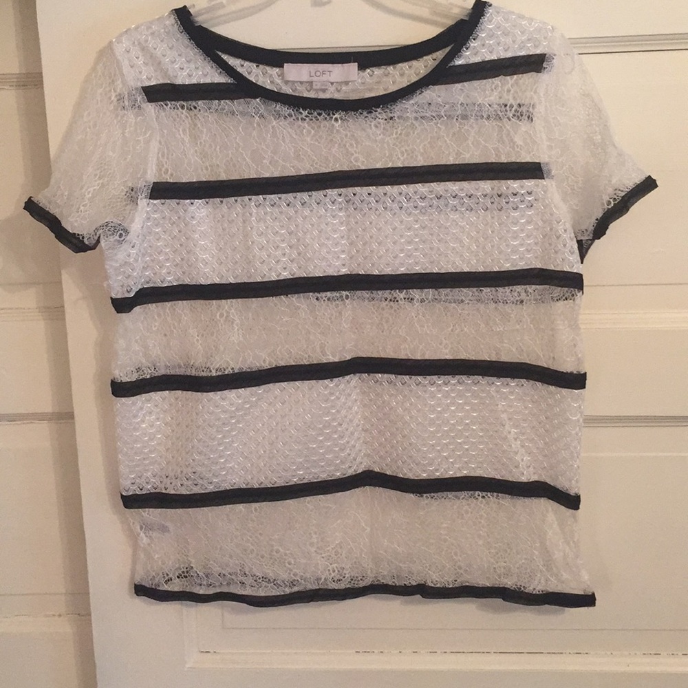 Black and white Lace blouse